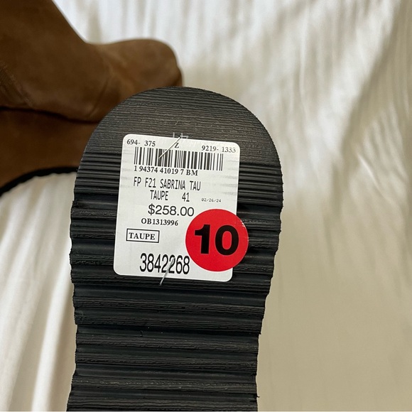 NWT Free People Sabrina Platform Suede Leather Ankle Boot Brown size 10 - Picture 12 of 14